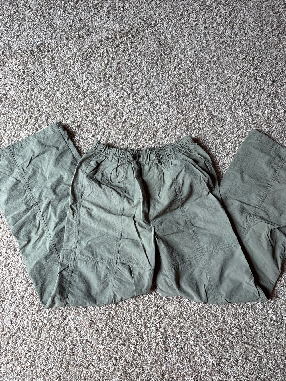 Love Tree Olive Green Wide-Leg Pull-On Pants